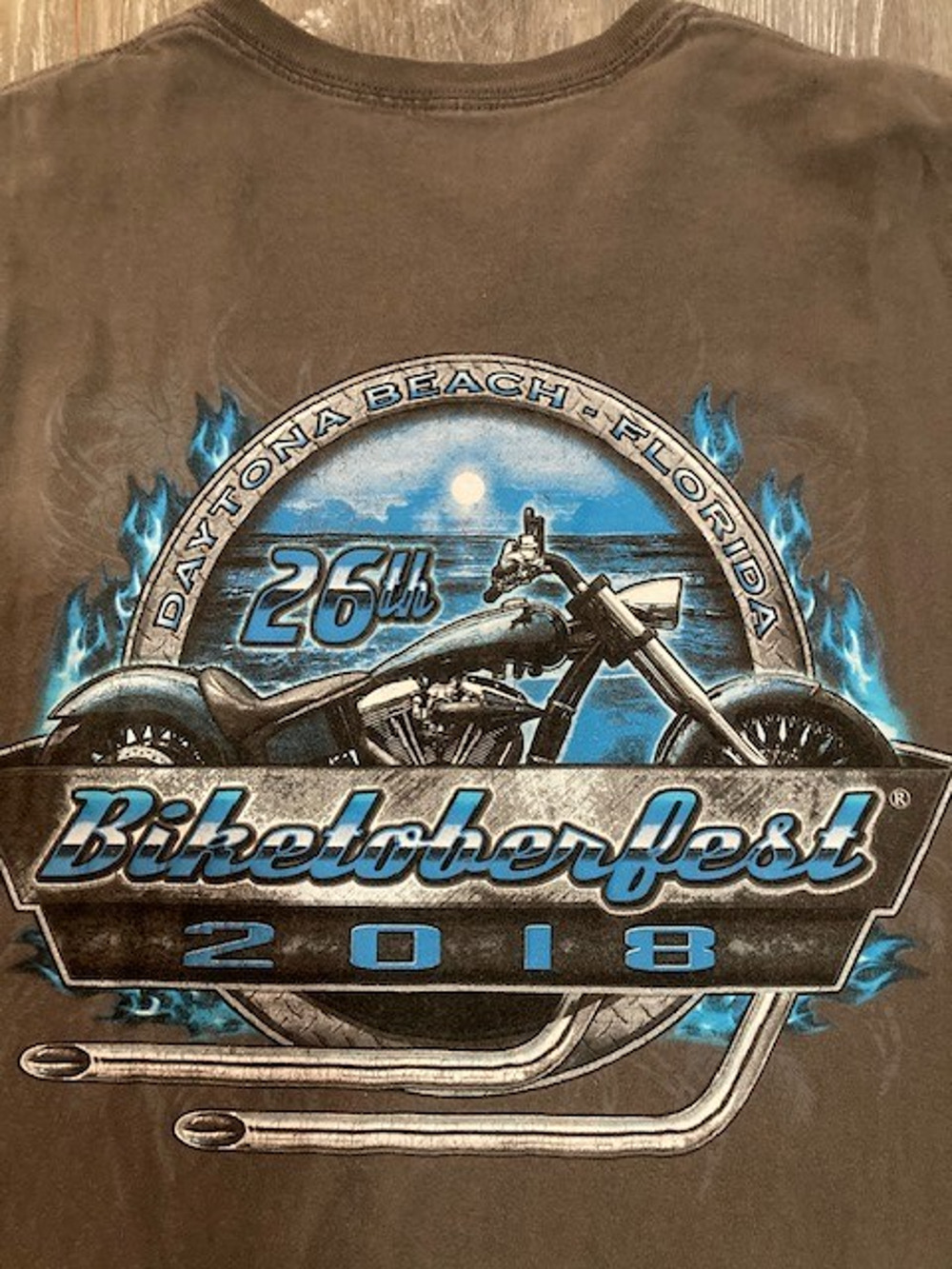 Biketoberfest 2018 25th Anniversary (L) T‑Shirt Daytona Beach Florida Motorcycle